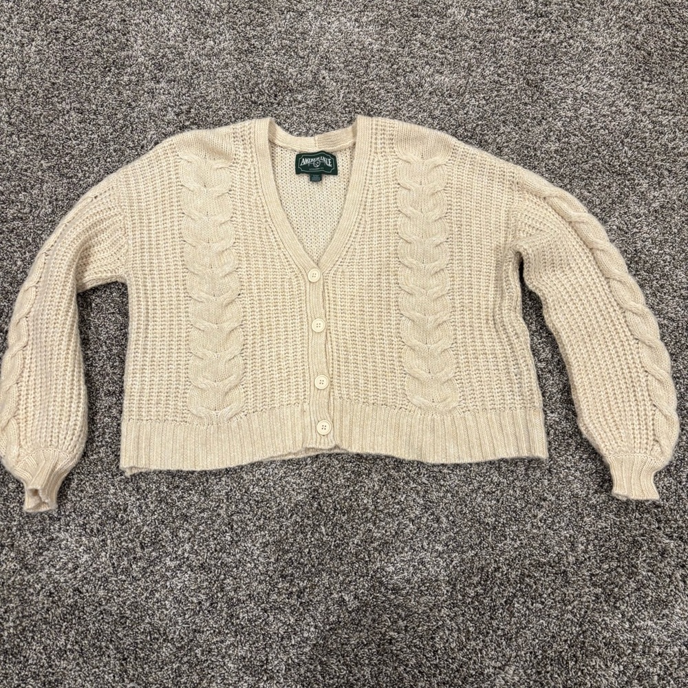 American Eagle Outfit Women's Small Vintage Knit Cardigan Button-Up Sweater